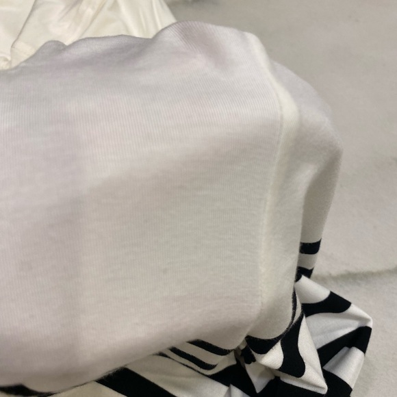 WHBM Striped Hoodie Size XS Ivory Black Stripes Long Sleeve NWT - Picture 14 of 14